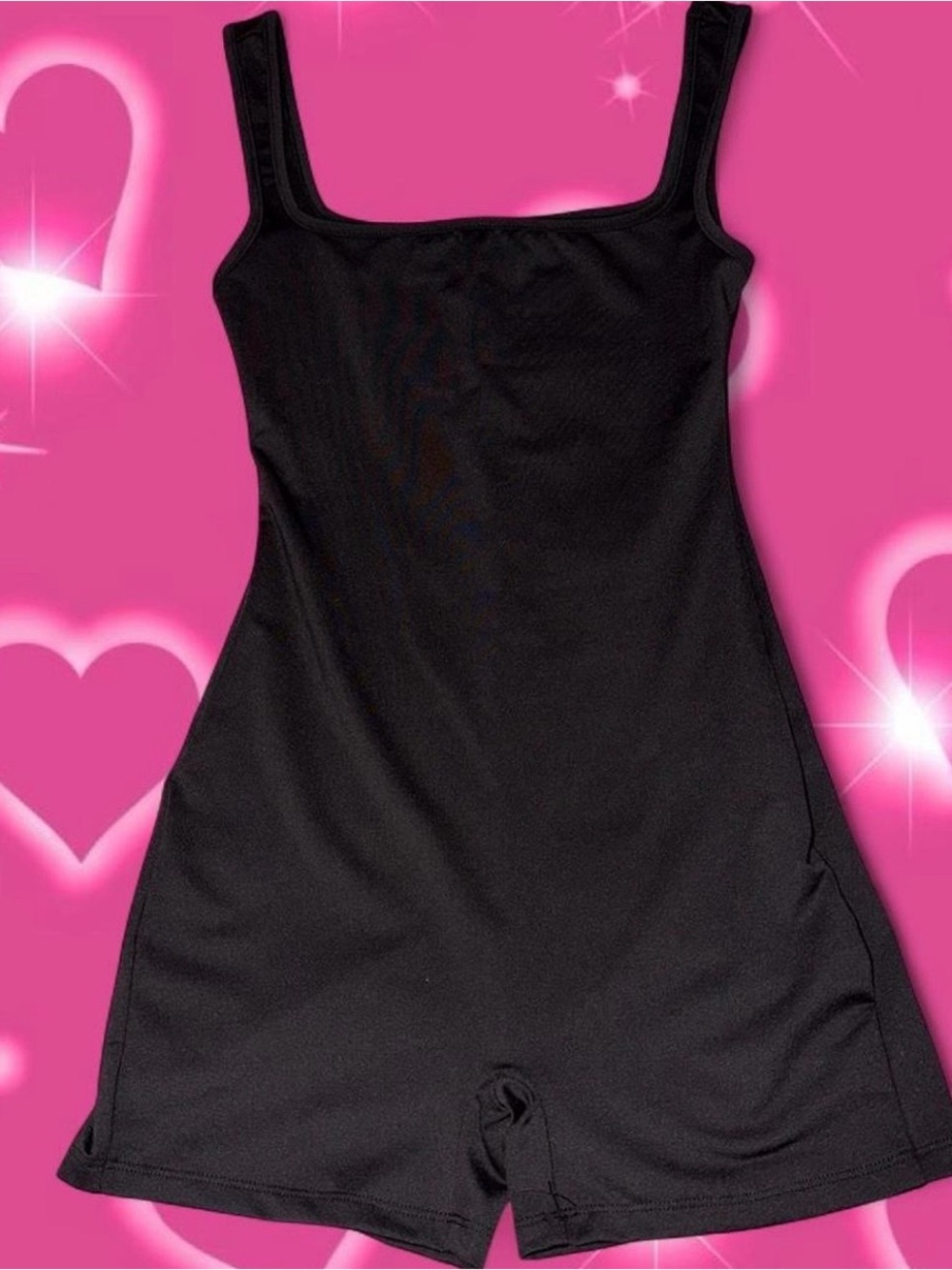 Women’s Black Tank Romper Bodysuit